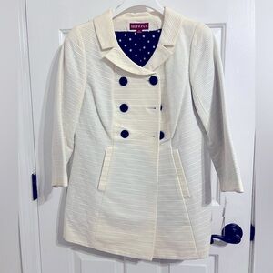 Merona Women's Ivory Double-Breasted Coat
